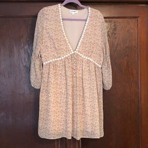 Blush Peasant Dress
